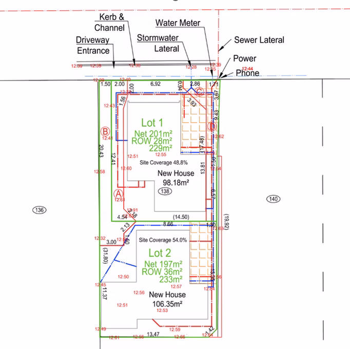 Two Lot Residential Subdivision