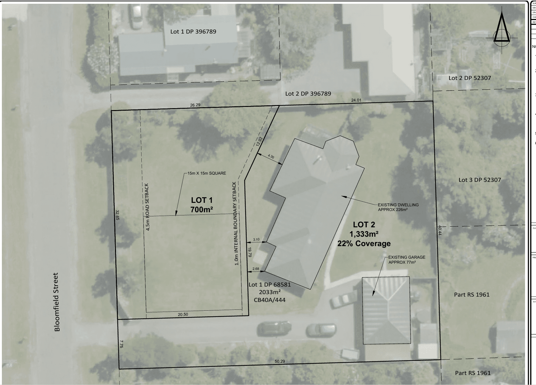 Two Lot Residential Subdivision