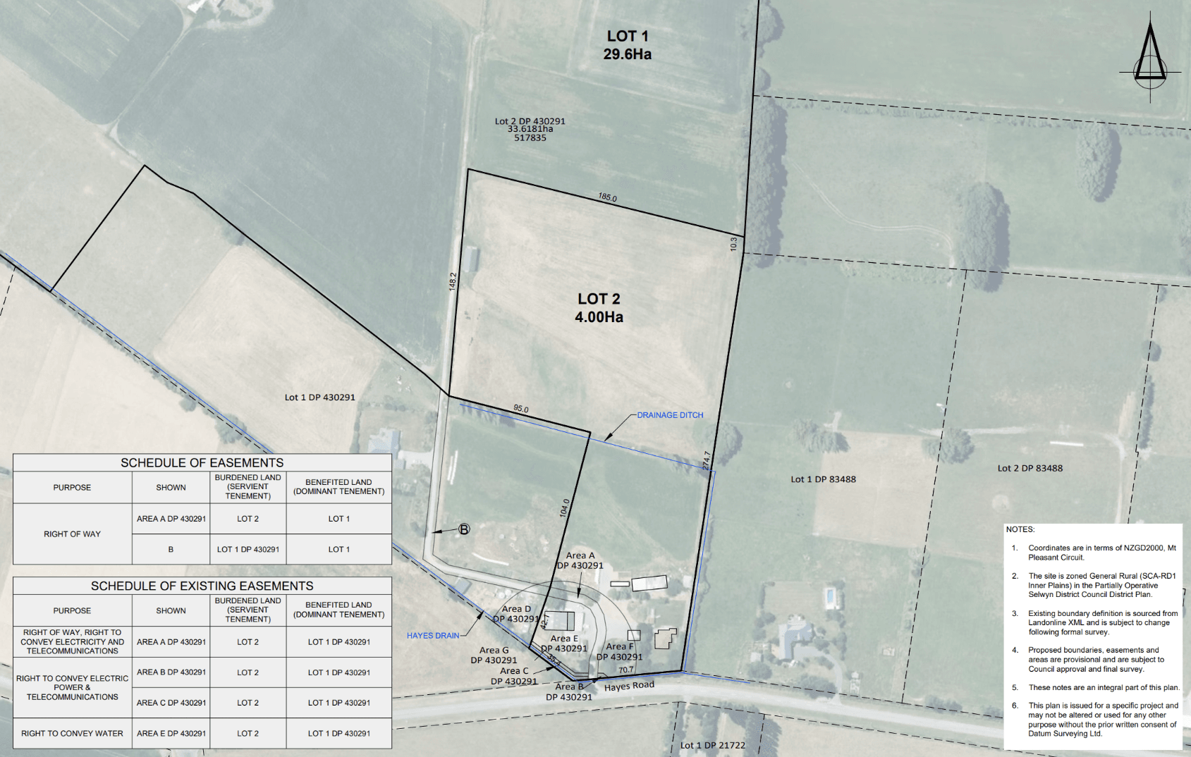 Two Lot Rural Subdivision